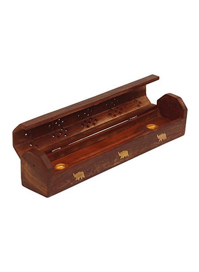 اشتري 11.8 Inch Wooden Incense Stick Burner Multicolour 2X2.4X11.8 inch في الامارات