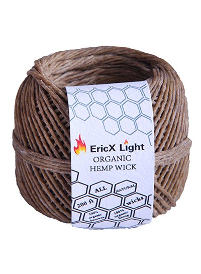 Buy 100% Organic Hemp Wick Brown 7x7x6cm in UAE