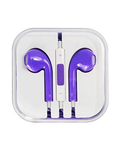 Buy Earphone  With Remote And Mic For Apple iPhone 6/6 Plus Purple/White in UAE