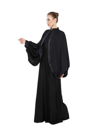 Buy Batwing Sleeve design abaya Black in UAE