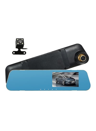 اشتري DVR Dash Cam Video Camera Rear View Mirror Video Recorder في الامارات