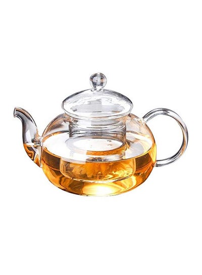 Buy Glass Teapot With Filter Glass 15.5x11.5x13.5centimeter in UAE