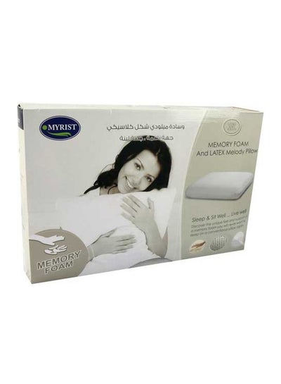 Buy Memory Foam And Latex Melody Pillow White 60x11x40centimeter in Saudi Arabia