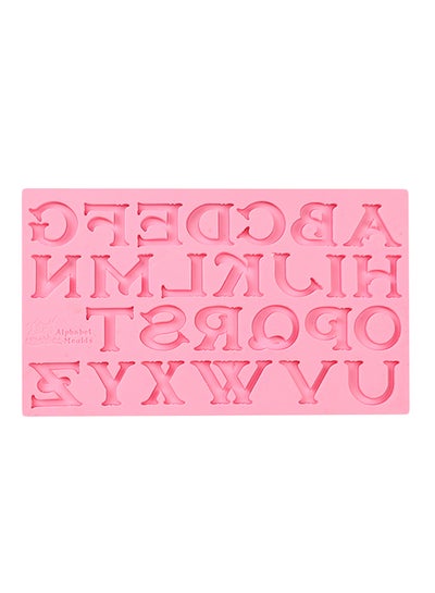 Buy Silicone Sugarcraft Alphabets Cake Mold Pink 17.6centimeter in UAE