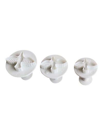 Buy 3 Piece Dove Cake Cutter White 16centimeter in UAE