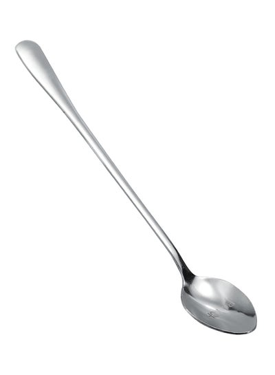 Buy Stainless Steel Custom Stamped Engraved Long Handle Spoon Silver 21cm in Saudi Arabia