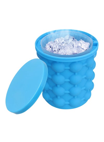 Buy Bucket Shape Ice Cube Maker Blue 12centimeter in UAE