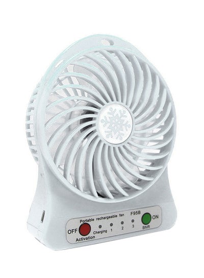 Buy Mini Desk Electric Air Cooler With LED Light Y8477 White in UAE