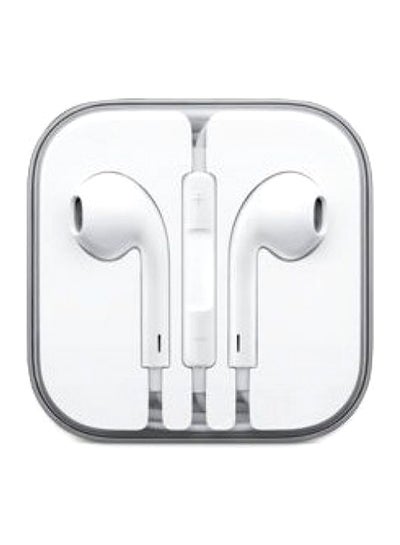 Buy In-Ear Earphones With Mic White in Saudi Arabia