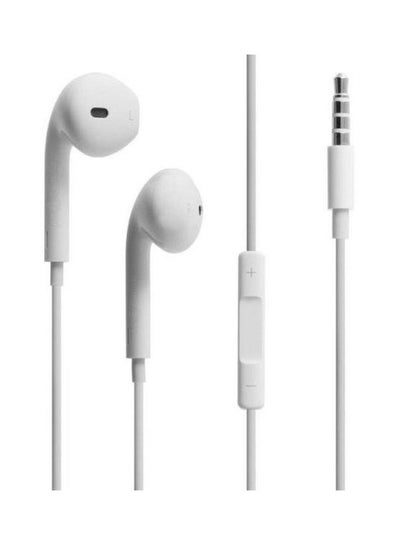 Buy In-Ear Earphones With Mic White in Saudi Arabia