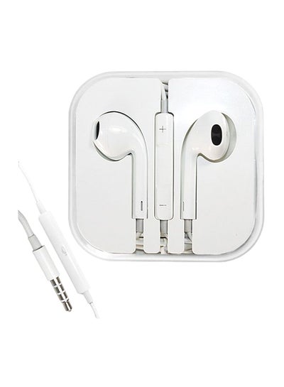 Buy In-Ear Earphones With Mic White in Saudi Arabia