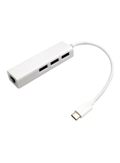 Buy 4-Port USB Hub For MacBook White in UAE