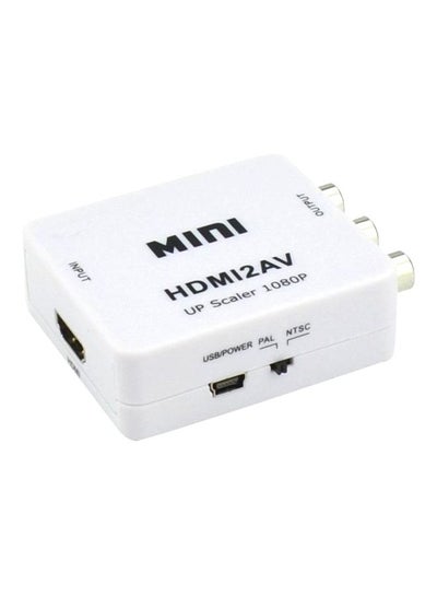 Buy HDMI To 3-RCA Adapter White in Egypt