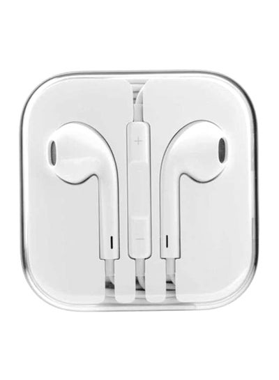 Buy In-Ear Earphones With Mic White in Saudi Arabia