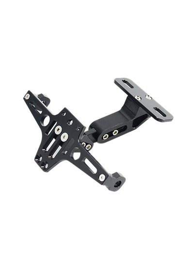 Buy Universal Aluminum Alloy Motorcycle Adjustable Angle License Number Plate Frame Holder Bracket CNC in Saudi Arabia