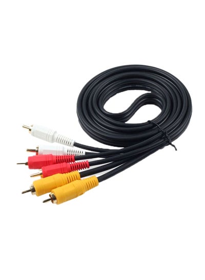 Buy Stereo Female To 2RCA Male Cable Red/White/Yellow in Saudi Arabia