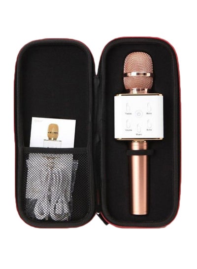 Buy Bluetooth Karaoke Wired Microphone 182.28749942.18 Gold/White in Saudi Arabia