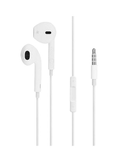 Buy In-Ear Earphones With Mic White in Saudi Arabia