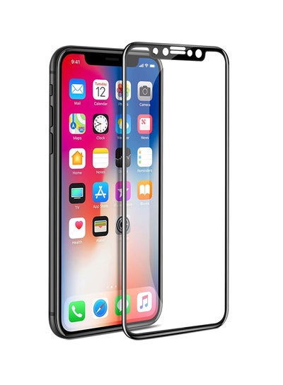 اشتري 3D Anti Scratch Tempered Glass Screen Protector For Apple iPhone X 5.8-Inch أسود / شفاف في السعودية