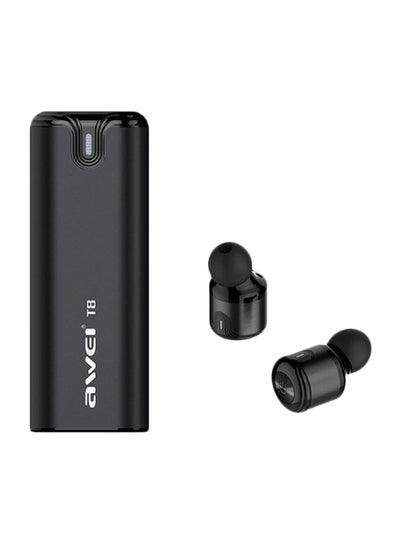 Buy Bluetooth In-Ear Earphones With Charging Box Black in Saudi Arabia