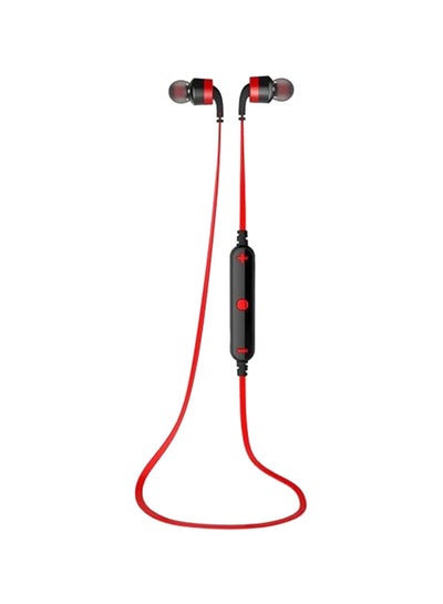 Buy Bluetooth In-Ear Earphones With Mic Red/Black in Saudi Arabia