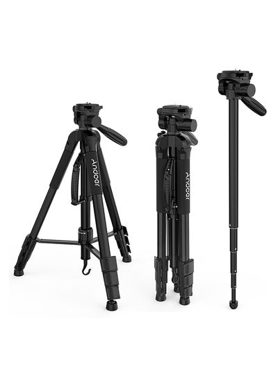 Buy Monopod Travel Tripod For Canon Nikon DV DSLR Camcorder With Carry Bag Black in Saudi Arabia