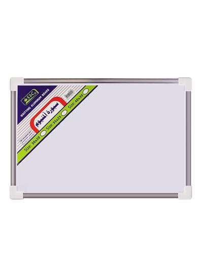 Buy Aluminum Framed Magnetic Board,35x25 cm White/Grey in UAE