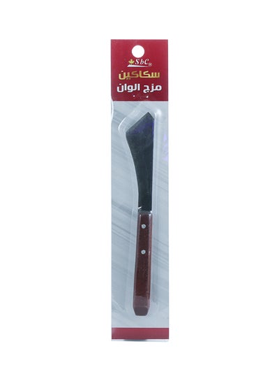 اشتري سكاكين صلبة للطلاء مقاس 18 سم مع مقبض خشبي  فضي/بني في السعودية