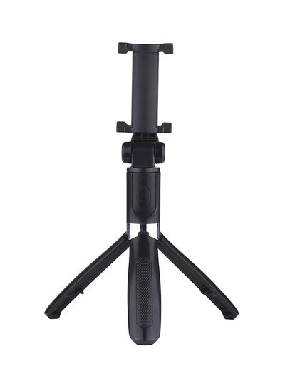 Buy 5-Section Extendable Selfie Tripod With BT Remote Black/Silver in UAE