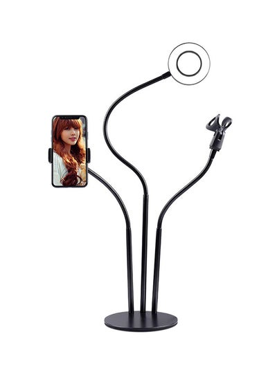 Buy Selfie Ring Light Clip With Phone Mounting Holder Black in Saudi Arabia