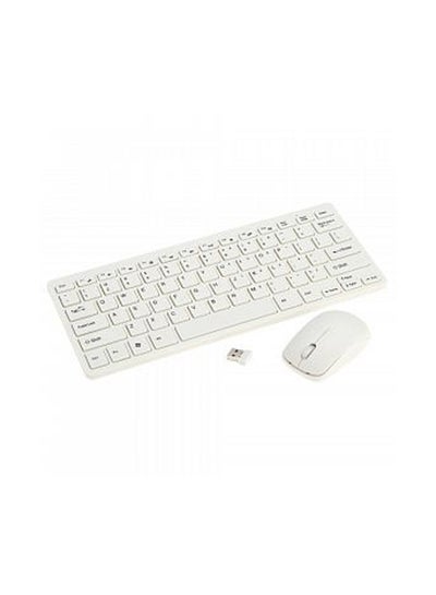 Buy Wireless Keyboard And Mouse Set White in Saudi Arabia