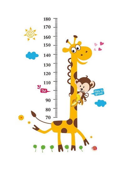 Buy Giraffe Printed Height Measuring Wallpaper Multicolour 60x90centimeter in UAE