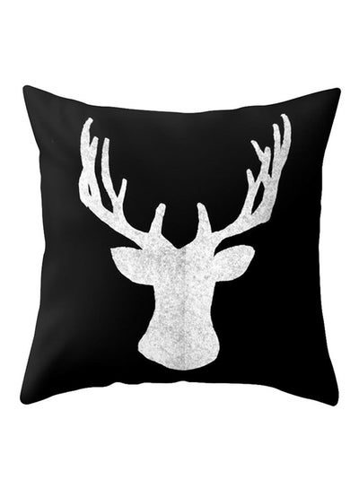 Buy Deer Printed Throw Pillow Case Black 18x8x18cm in Saudi Arabia