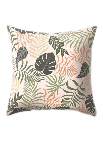 Buy Tropical Leaf Printed Throw Pillow Case Multicolour in UAE