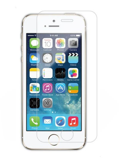 Buy Tempered Glass Screen Protector For Apple iPhone 5/5S Clear in UAE