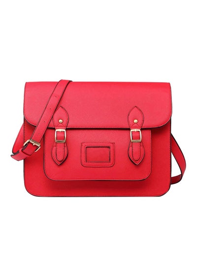 Buy Briefcase Design Crossbody Bag Red in Saudi Arabia