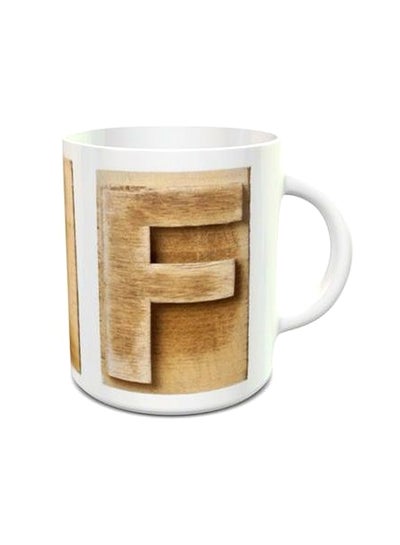 اشتري Alphabet F Design 256 Mug Brown/White في الامارات