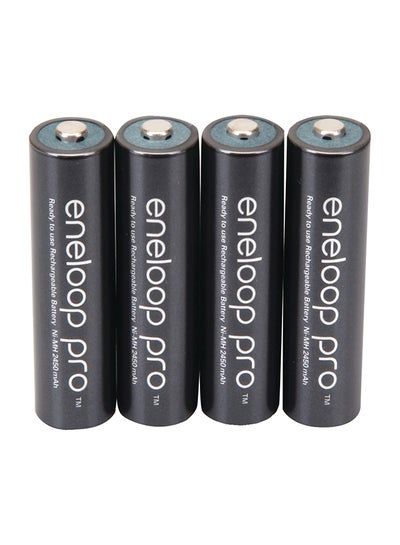 Buy Pack Of 4 AAA Eneloop Pro High Capacity Rechargeable Batteries Black in Saudi Arabia