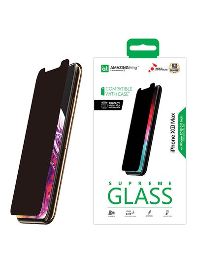 Buy Privacy Glass Screen Protector For iPhone XS Max Black in UAE