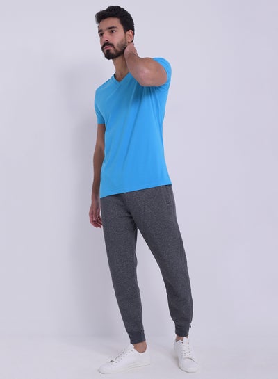 Buy Short Sleeve V-Neck T-shirt Turquoise in Egypt