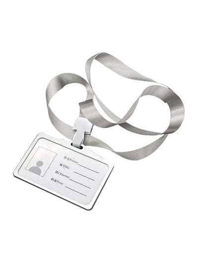 Buy Lanyard ID Badge Holder Silver in UAE