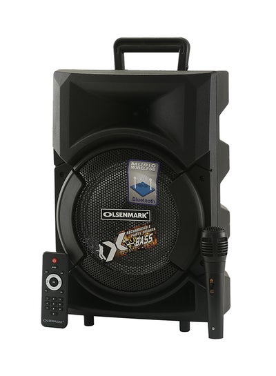 Buy Portable Party Speaker System With USB/SD Card/FM/Mic/Bluetooth And Remote OMMS1178 Black in UAE