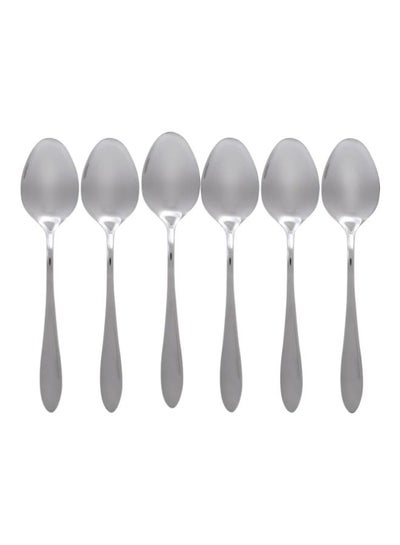 Buy 6-Piece Dinner Spoon Set Silver in UAE