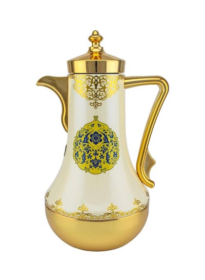 Buy Dallah Coffee Flask Ivory/Gold/Yellow in UAE