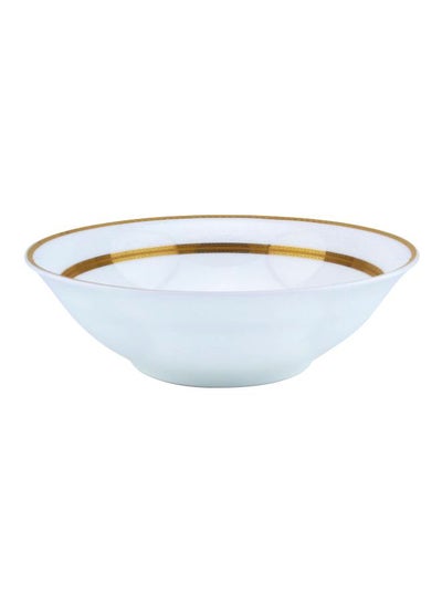 اشتري Porcelain Royal Bowl 15 cm أبيض/ذهبي في الامارات