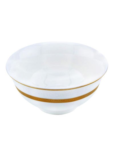 Buy Porcelain Bowl 11.5 cm White/Gold in UAE