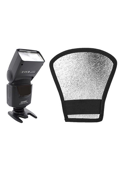 Buy Cf550 Flash With Silver/White Diffuser Softbox Reflector For All Nikon And Canon DSLR Cameras Black in UAE