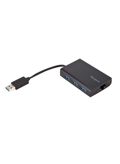 Buy Usb 3.0 Hub With Gigabit Ethernet, Black [ach122euz] black in UAE