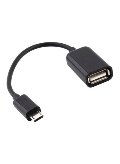 اشتري OTG Cable Adapter For Samsung Galaxy Tab 3 10.1 أسود في الامارات