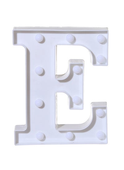 Buy Alphabet LED Letter Lights Light Up Plastic Letters Standing Hanging E White 22X18X4.5centimeter in Egypt